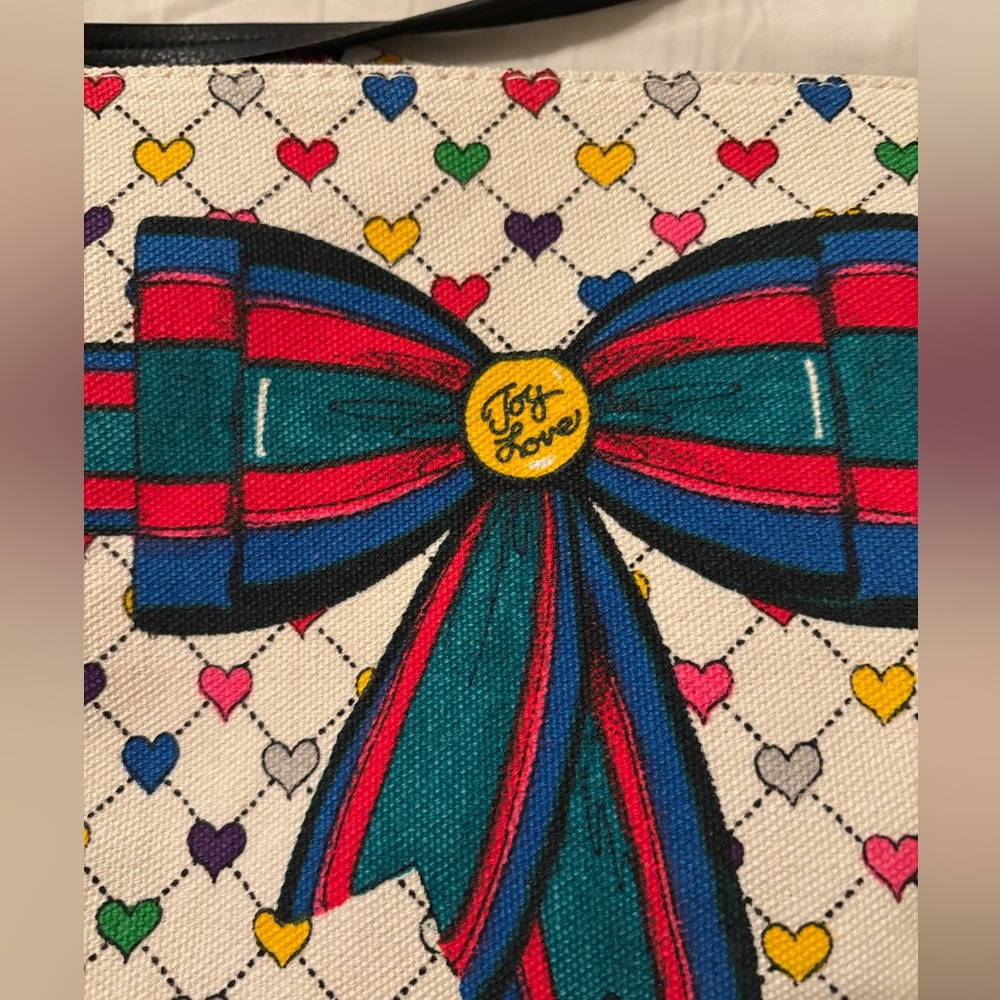 Brighton “Love & Joy” heavy canvas crossbody - Like New - Picture 3 of 5